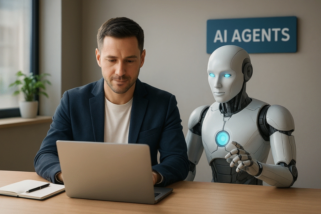 entrepreneur and ai in modern office